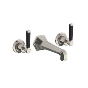 Lefroy Brooks Mackintosh Wall Mounted Basin Mixer With Levers - Silver Nickel