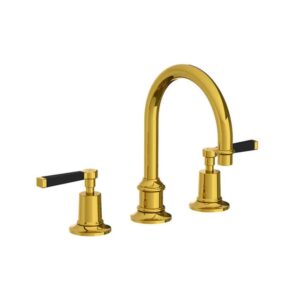 Lefroy Brooks Mackintosh Tubular Basin Mixer With Levers - Antique Gold
