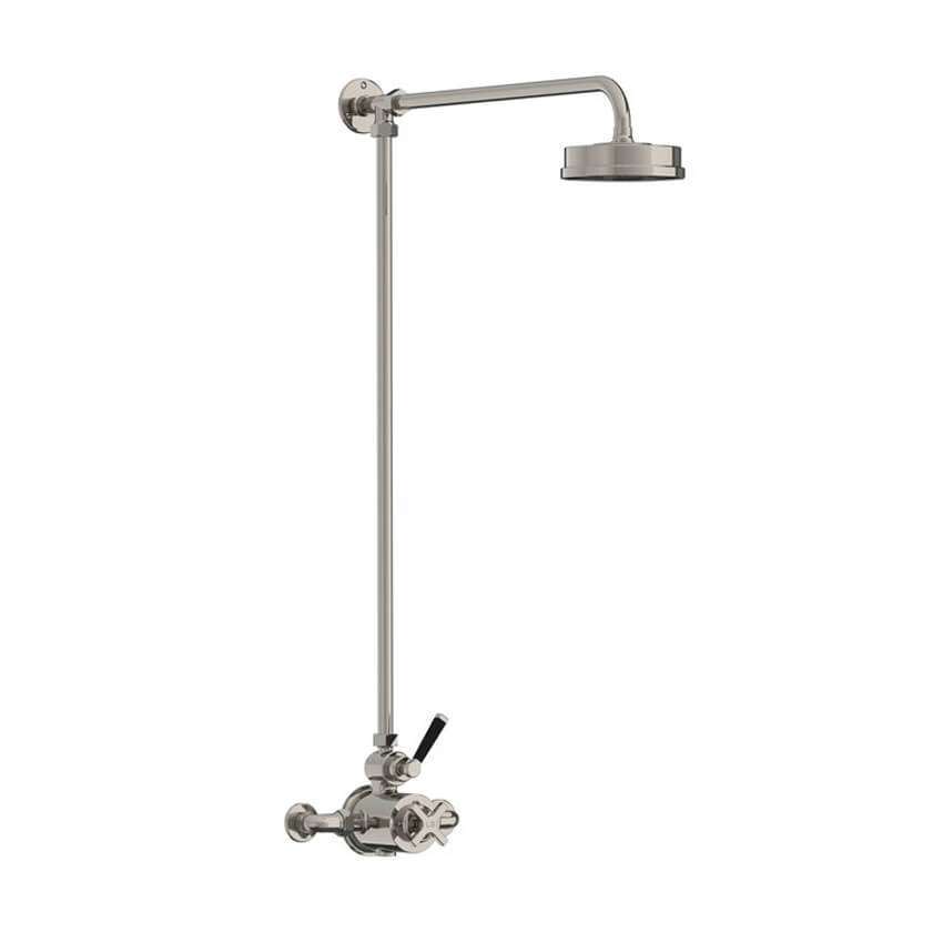 Lefroy Brooks Mackintosh Thermostatic Valve With Riser - Silver Nickel