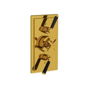 Lefroy Brooks Mackintosh Concealed Dual Thermostatic Valve - Antique Gold