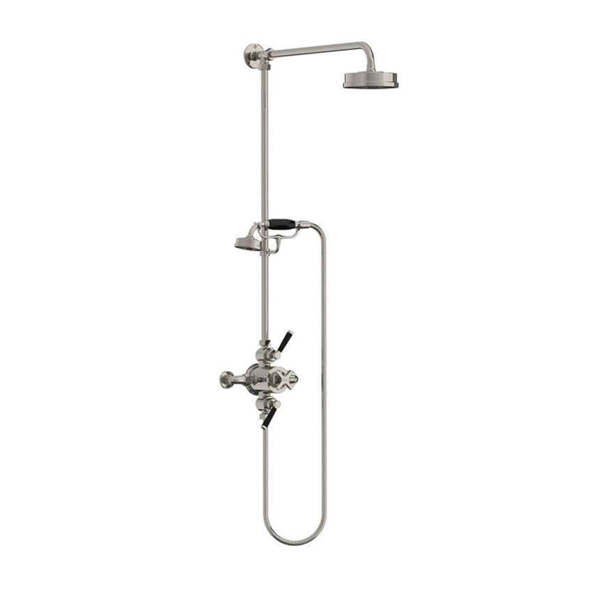 Lefroy Brooks Mackintosh Dual Thermostatic Valve With Riser - Silver Nickel