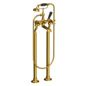 Lefroy Brooks Mackintosh Bath Shower Mixer With Standpipes - Antique Gold