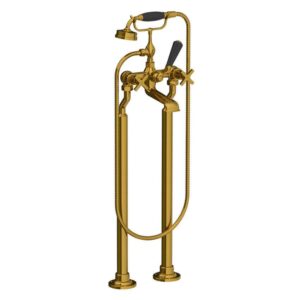 Lefroy Brooks Mackintosh Bath Shower Mixer With Standpipes - Polished Brass