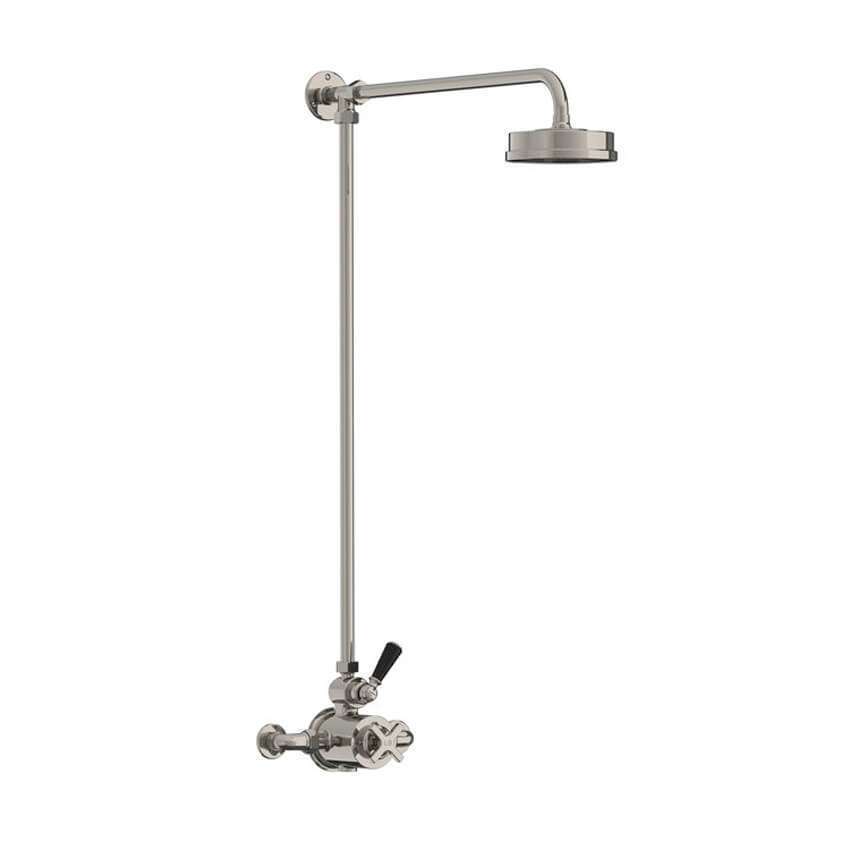 Lefroy Brooks Mackintosh Thermostatic Valve With Riser - Silver Nickel