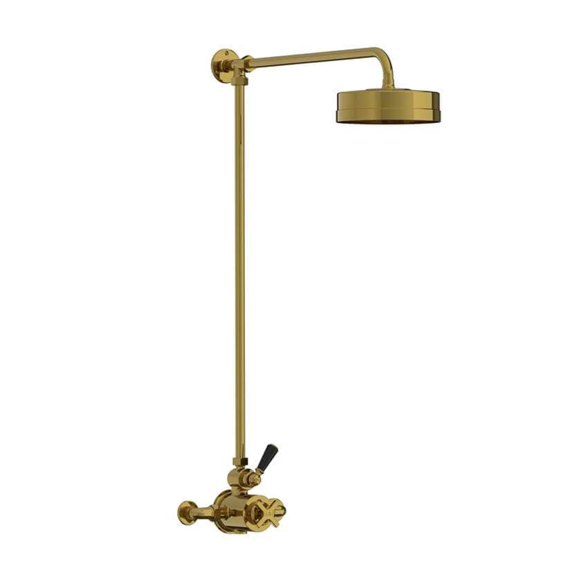 Lefroy Brooks Mackintosh Thermostatic Valve With Riser - Polished Brass
