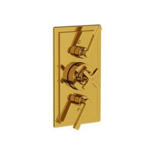 Lefroy Brooks Mackintosh Concealed Dual Thermostatic Valve - Antique Gold