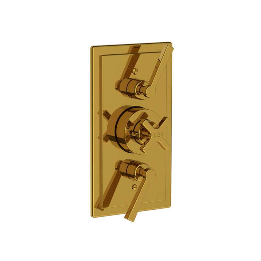 Lefroy Brooks Mackintosh Concealed Dual Thermostatic Valve - Polished Brass
