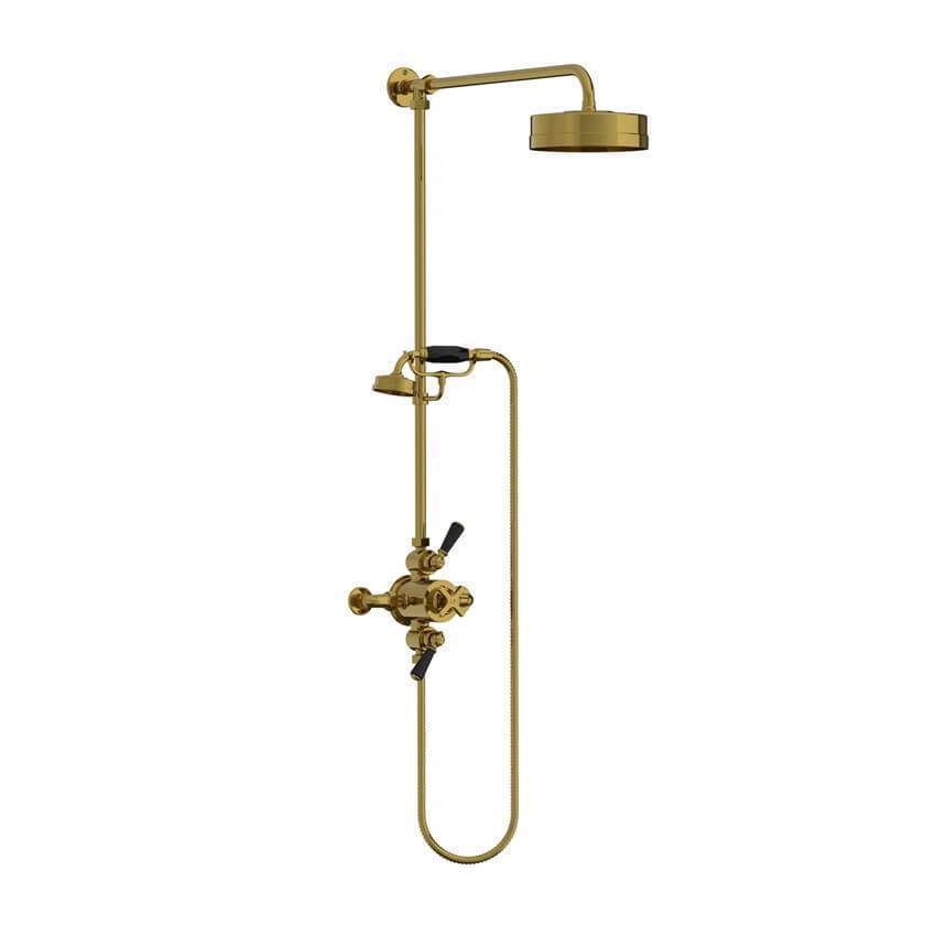 Lefroy Brooks Mackintosh Dual Thermostatic Valve With Riser - Polished Brass