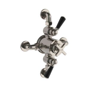 Lefroy Brooks Mackintosh Dual Thermostatic Valve With Top/Bottom Return - Silver Nickel