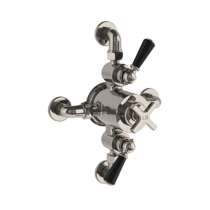 Lefroy Brooks Mackintosh Dual Thermostatic Valve With Top/Bottom Return - Silver Nickel