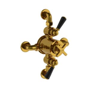 Lefroy Brooks Mackintosh Dual Thermostatic Valve With Top/Bottom Return - Polished Brass