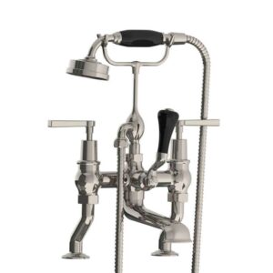 Lefroy Brooks Mackintosh Bath Shower Mixer With Levers - Silver Nickel
