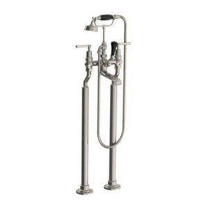 Lefroy Brooks Mackintosh Bath Shower Mixer With Levers & Standpipes - Silver Nickel