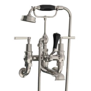 Lefroy Brooks Mackintosh Bath Shower Mixer With Levers - Silver Nickel