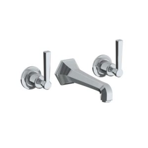 Lefroy Brooks Mackintosh Wall Mounted Basin Mixer With Levers - Chrome