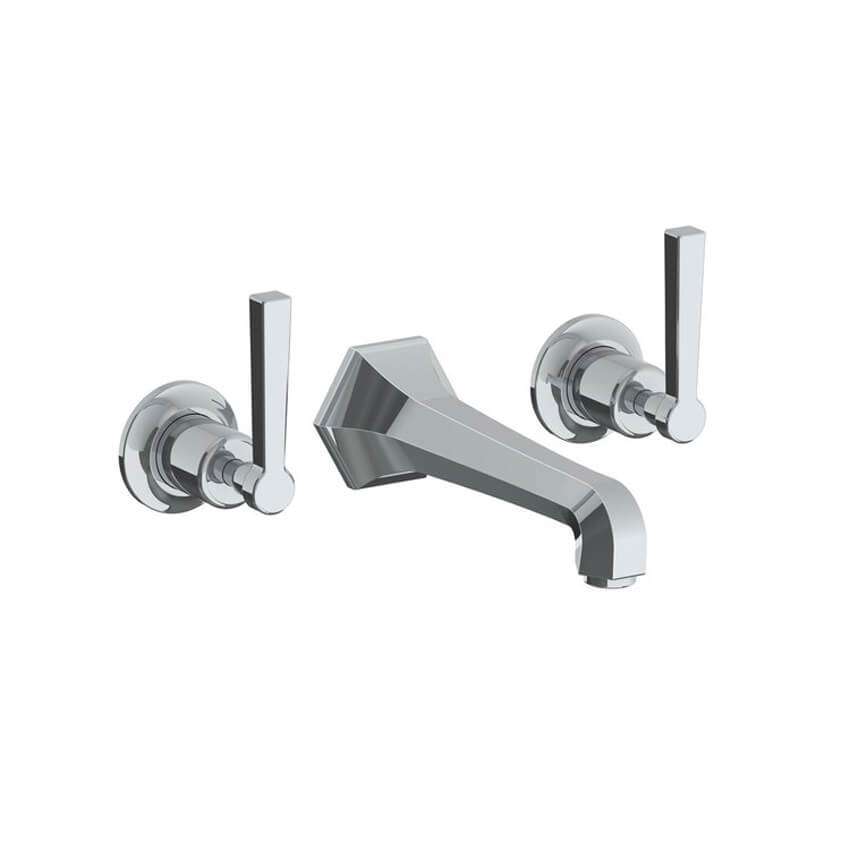 Lefroy Brooks Mackintosh Wall Mounted Basin Mixer With Levers - Chrome
