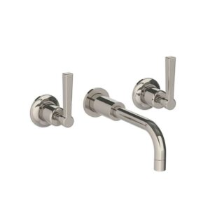 Lefroy Brooks Zu Wall Mounted Basin Mixer With Mackintosh Levers - Silver Nickel