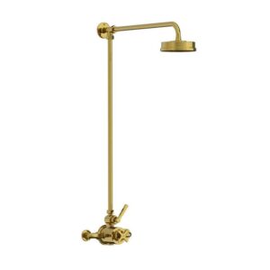 Lefroy Brooks Mackintosh Thermostatic Valve With Riser - Antique Gold