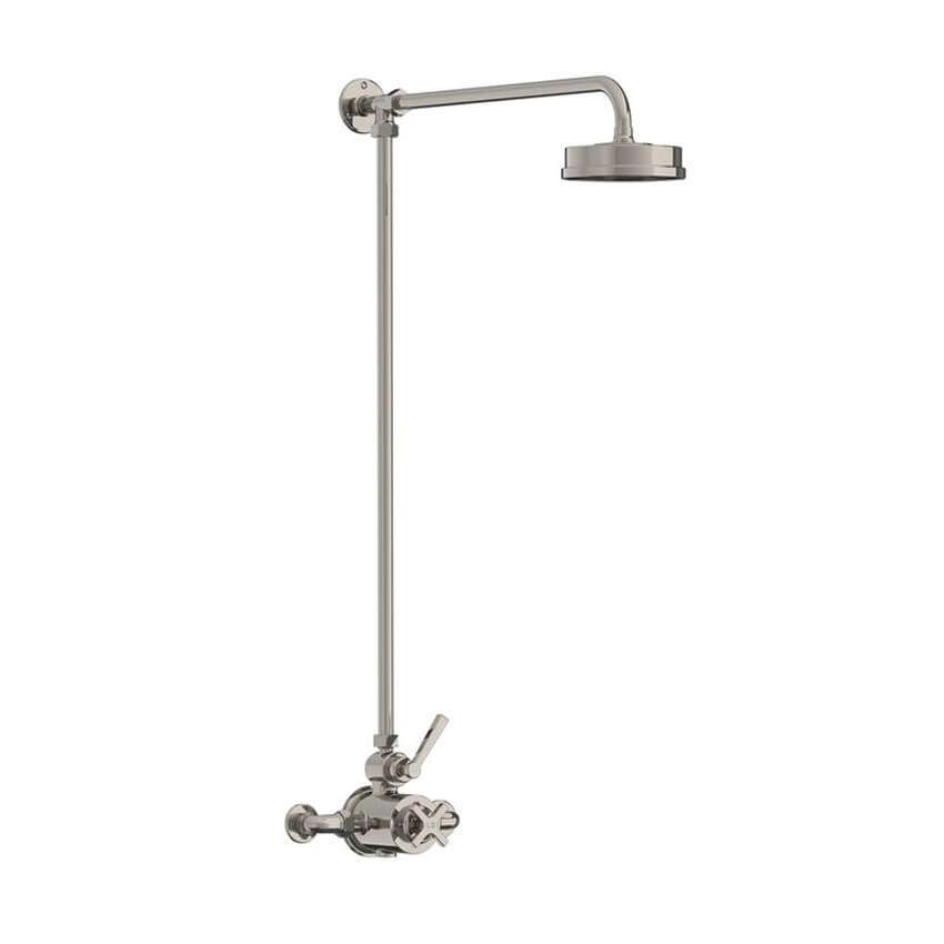 Lefroy Brooks Mackintosh Thermostatic Valve With Riser - Silver Nickel