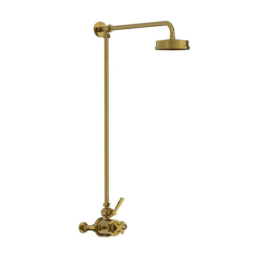 Lefroy Brooks Mackintosh Thermostatic Valve With Riser - Polished Brass