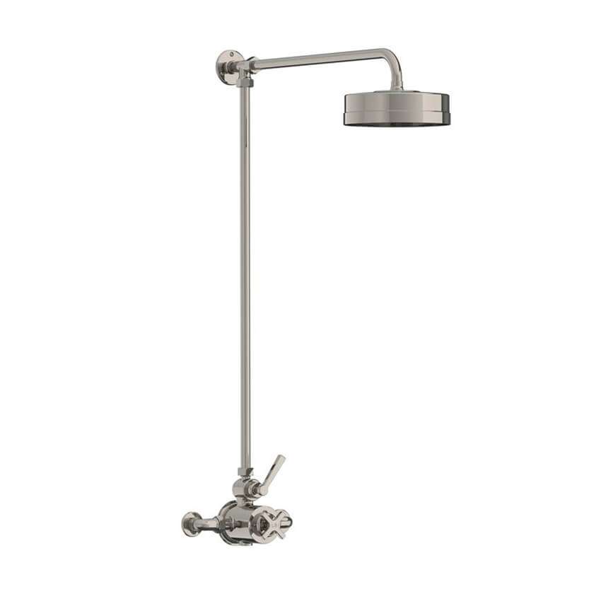 Lefroy Brooks Mackintosh Thermostatic Valve With Riser - Silver Nickel