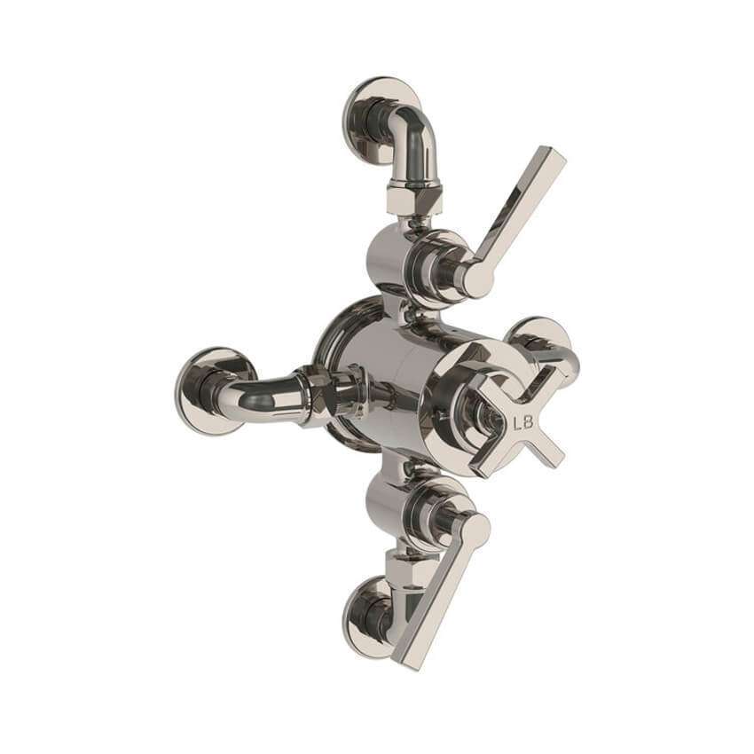 Lefroy Brooks Mackintosh Dual Thermostatic Valve With Top/Bottom Return - Silver Nickel