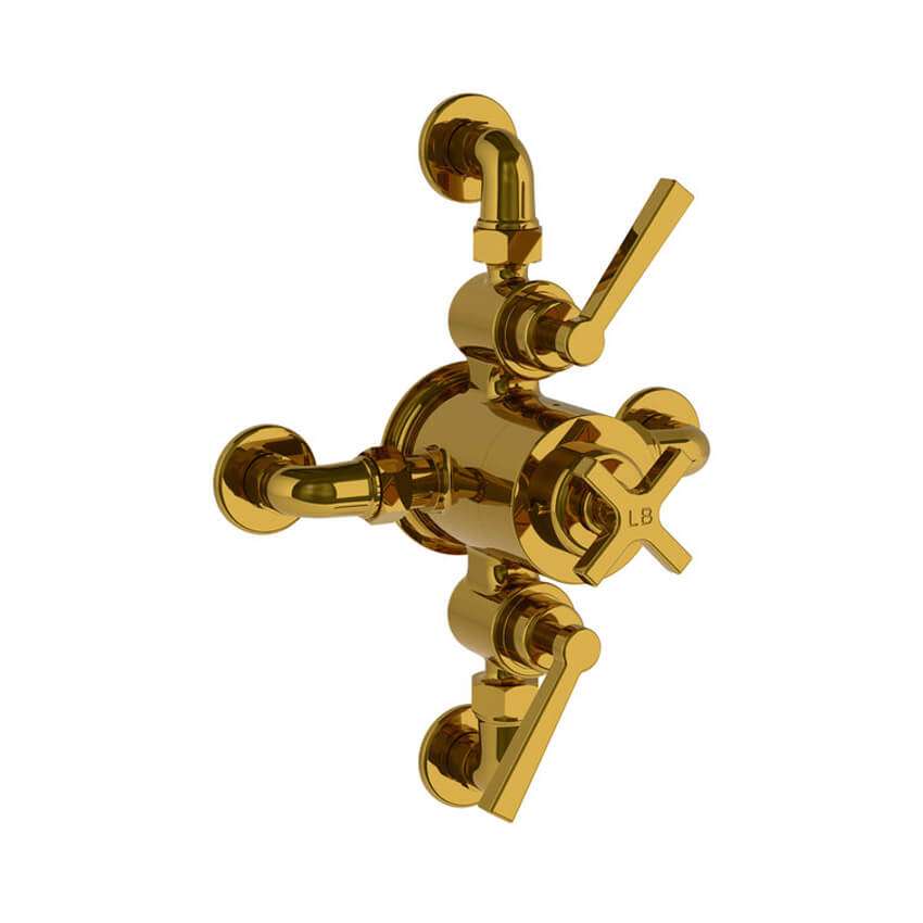 Lefroy Brooks Mackintosh Dual Thermostatic Valve With Top/Bottom Return - Polished Brass