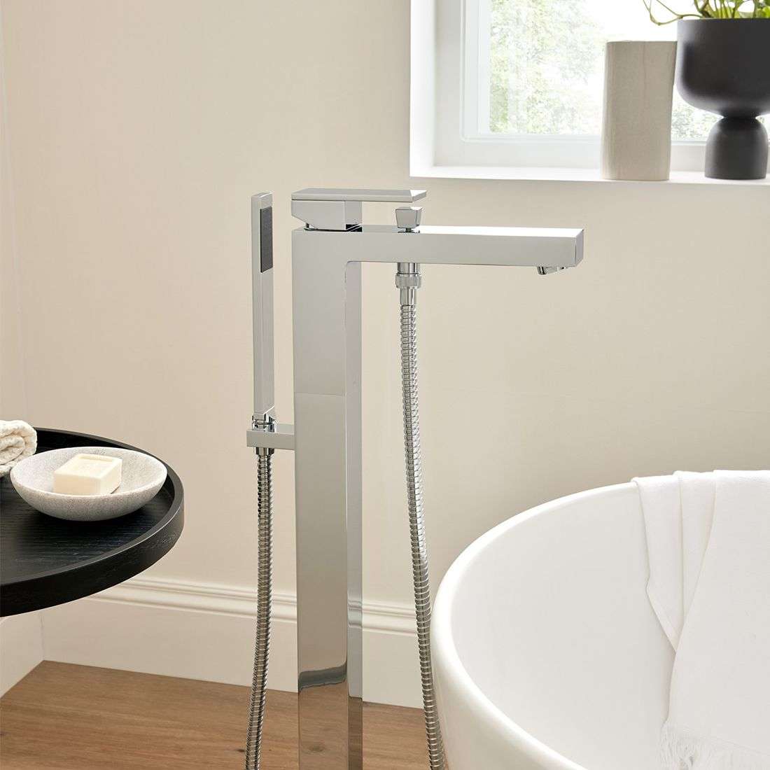 Vado Notion Floor Standing Bath Shower Mixer - Chrome