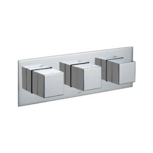 Vado Tablet Notion Horizontal Concealed 3 Outlet Thermostatic Valve, Chrome