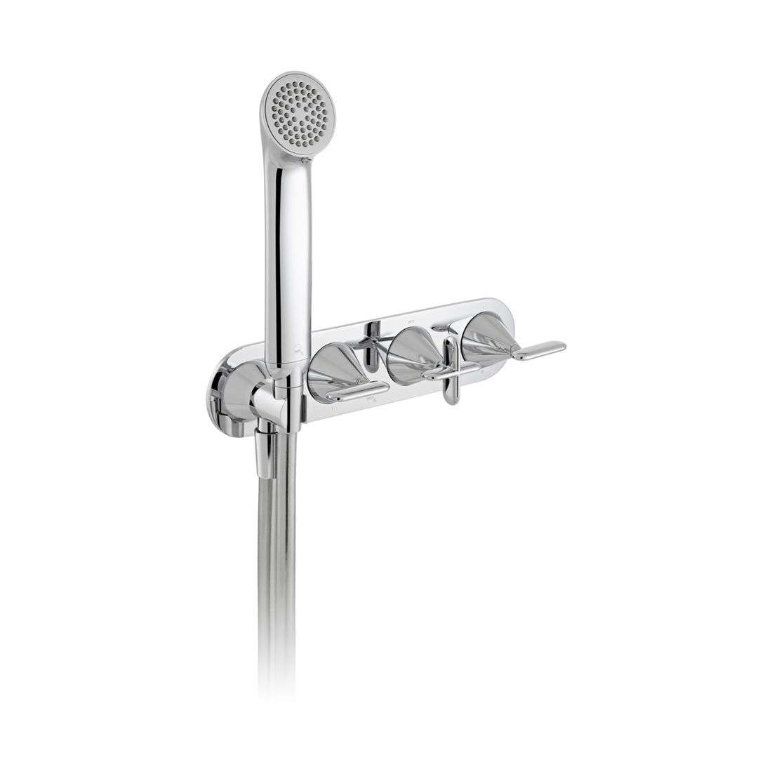 Vado Arrondi Tablet 3 Outlet 3 Handle Concealed Thermostatic Horizontal Valve - Image 3