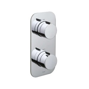 Vado Tablet Altitude Vertical Concealed 2 Outlet Thermostatic Valve, Chrome