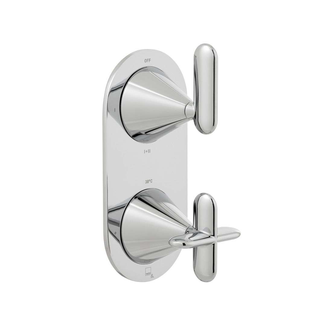 Vado Arrondi Tablet 2 Outlet 2 Handle Concealed Thermostatic Valve Vertical - Image 2