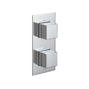 Vado Tablet Notion Vertical Concealed 2 Outlet Thermostatic Valve, Chrome