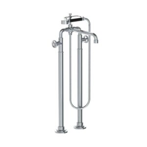 Lefroy Brooks Ten Ten Bath Shower Mixer With Handwheels On Standpipes - Chrome