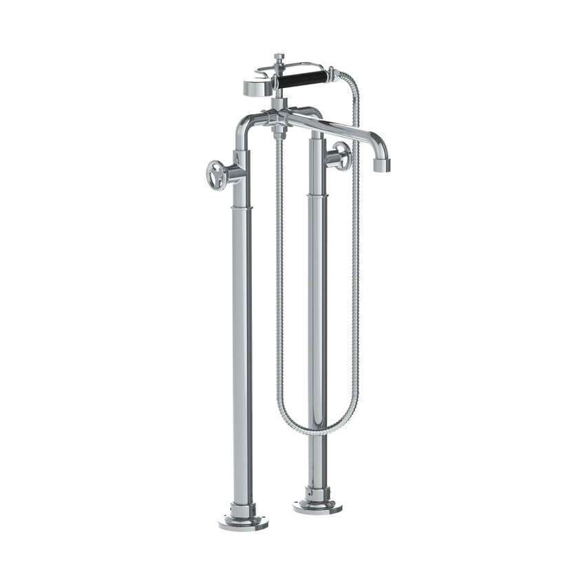 Lefroy Brooks Ten Ten Bath Shower Mixer With Handwheels On Standpipes - Chrome