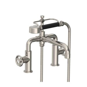 Lefroy Brooks Ten Ten Bath Shower Mixer With Handwheels - Silver Nickel