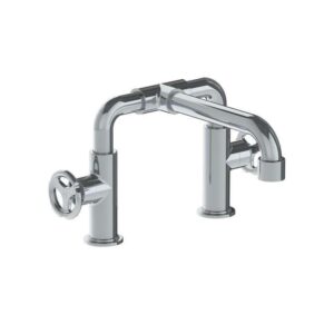 Lefroy Brooks Ten Ten Bath Bridge Mixer With Handwheels - Chrome