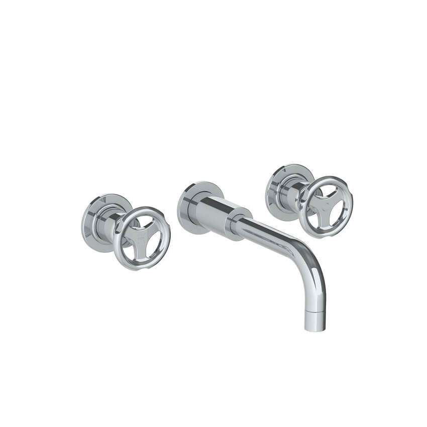 Lefroy Brooks Ten Ten Wall Mounted Basin Mixer With Handwheels - Chrome