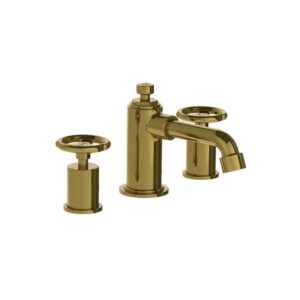 Lefroy Brooks Ten Ten Basin Mixer With Handwheels - Polished Brass