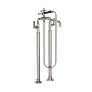 Lefroy Brooks Ten Ten Bath Shower Mixer With Levers On Standpipes - Silver Nickel