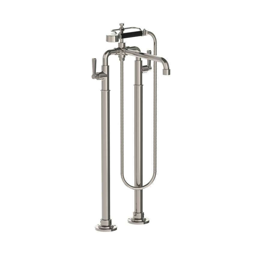Lefroy Brooks Ten Ten Bath Shower Mixer With Levers On Standpipes - Silver Nickel