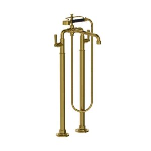 Lefroy Brooks Ten Ten Bath Shower Mixer With Levers On Standpipes - Polished Brass