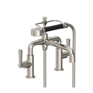 Lefroy Brooks Ten Ten Bath Shower Mixer With Levers - Silver Nickel