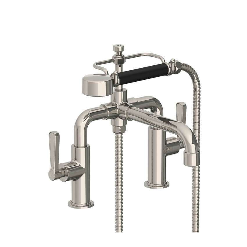Lefroy Brooks Ten Ten Bath Shower Mixer With Levers - Silver Nickel