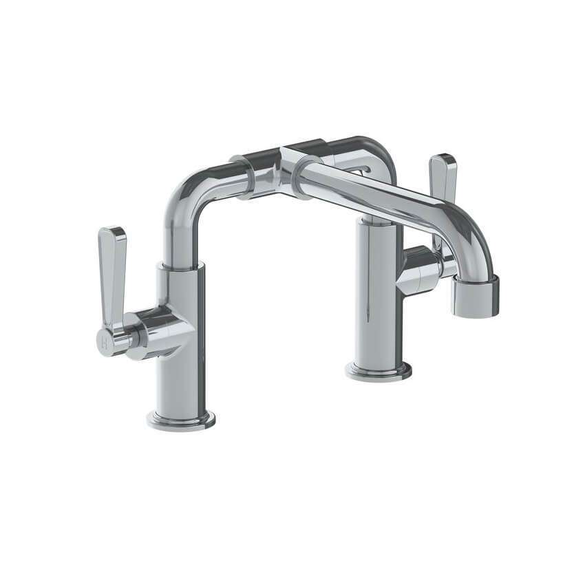 Lefroy Brooks Ten Ten Bath Bridge Mixer With Levers - Chrome