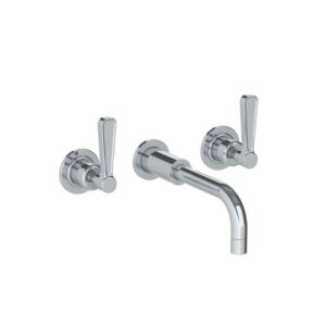 Lefroy Brooks Ten Ten Wall Mounted Basin Mixer With Levers - Chrome