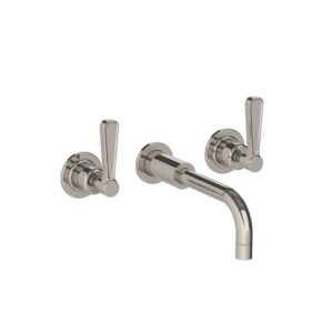 Lefroy Brooks Ten Ten Wall Mounted Basin Mixer With Levers - Silver Nickel