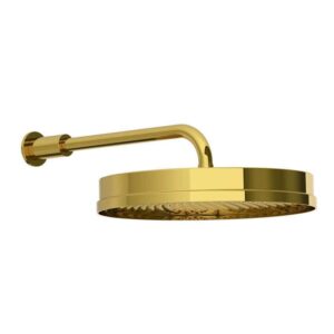Lefroy Brooks Ten Ten 12" Shower Head Pack - Antique Gold