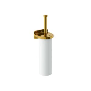 Lefroy Brooks Ten Ten Toilet Brush Holder - Antique Gold