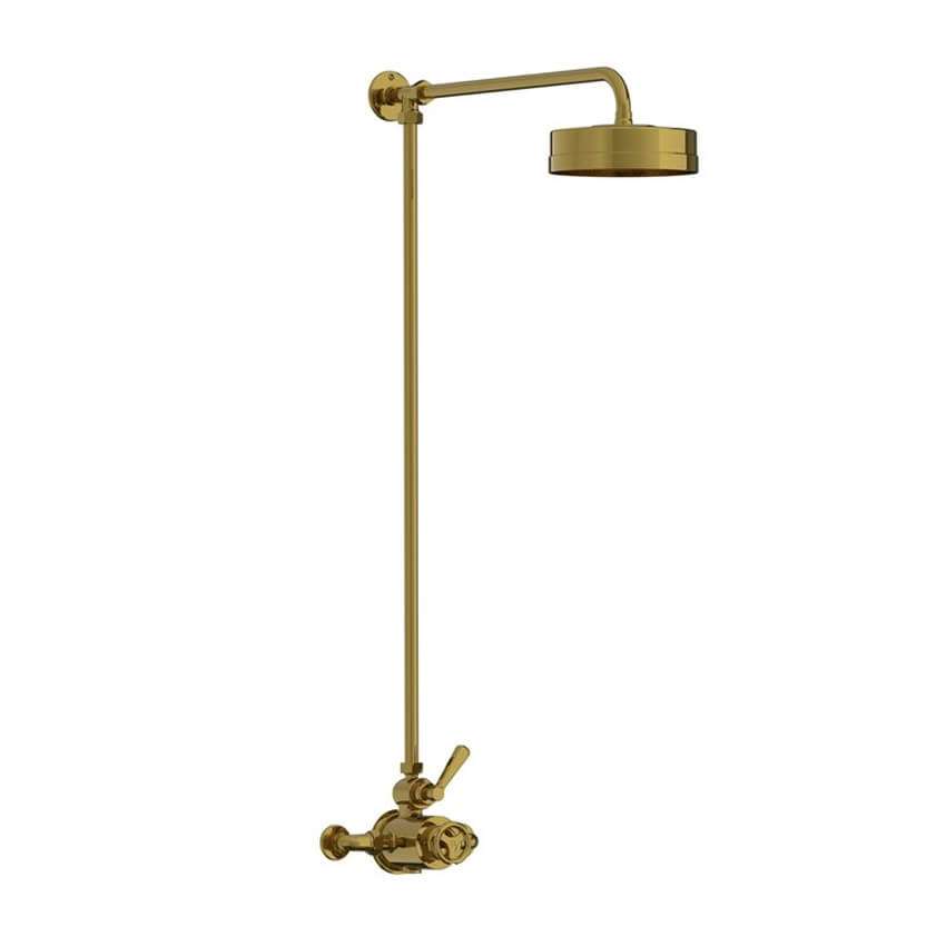 Lefroy Brooks Ten Ten Thermostatic Valve With Riser - Polished Brass